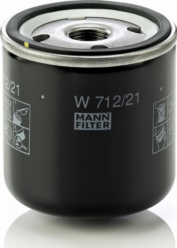 Mann-Filter W 712/21 - Масляний фільтр autocars.com.ua