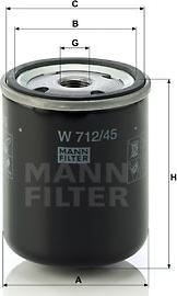 Mann-Filter W 712/45 - Фильтр масл. autodnr.net