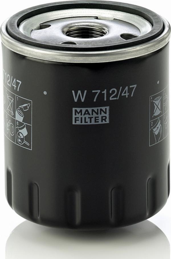 Mann-Filter W 712/47 - Масляний фільтр autocars.com.ua