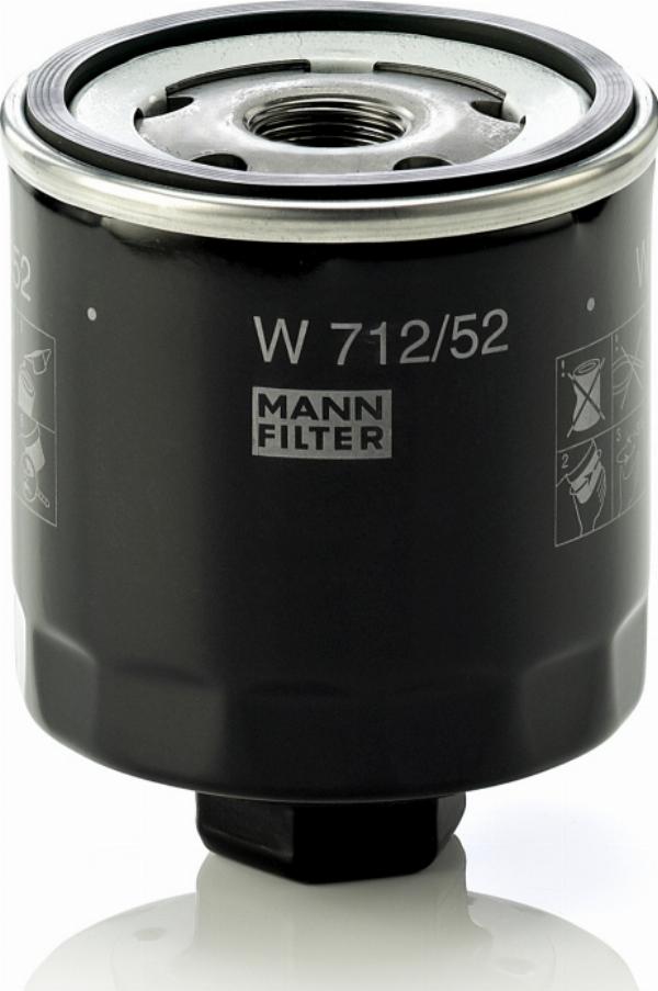 Mann-Filter W 712/52 - Масляний фільтр autocars.com.ua