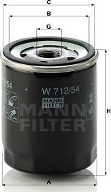Mann-Filter W 712/54 - Масляный фильтр avtokuzovplus.com.ua