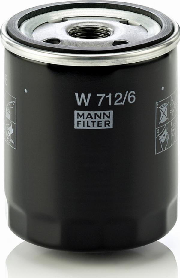 Mann-Filter W 712/6 - Масляний фільтр autocars.com.ua