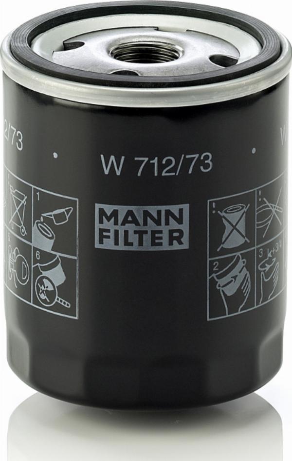 Mann-Filter W 712/73 - Масляний фільтр autocars.com.ua