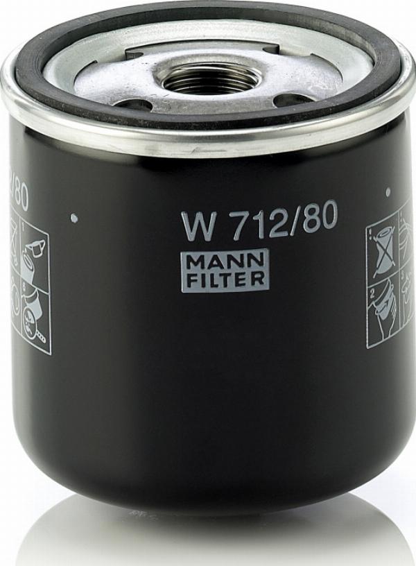 Mann-Filter W 712/80 - Масляний фільтр autocars.com.ua