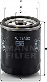Mann-Filter W 712/82 - Масляный фильтр autodnr.net
