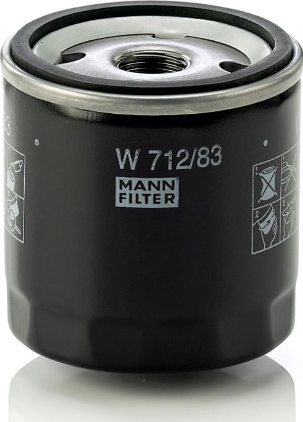Mann-Filter W 712/83 - Масляний фільтр autocars.com.ua
