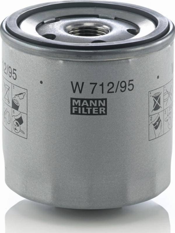 Mann-Filter W 712/95 - Масляний фільтр autocars.com.ua