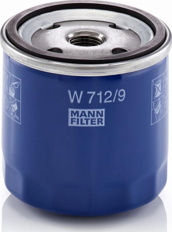 Mann-Filter W 712/9 - Масляний фільтр autocars.com.ua