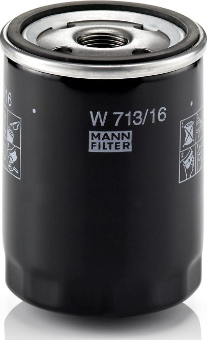 Mann-Filter W 713/16 - Масляний фільтр autocars.com.ua