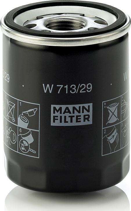 Mann-Filter W 713/29 - Масляний фільтр autocars.com.ua