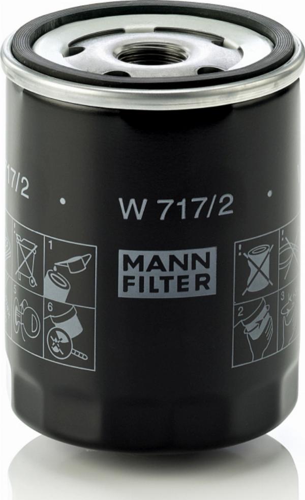 Mann-Filter W 717/2 - Масляний фільтр autocars.com.ua