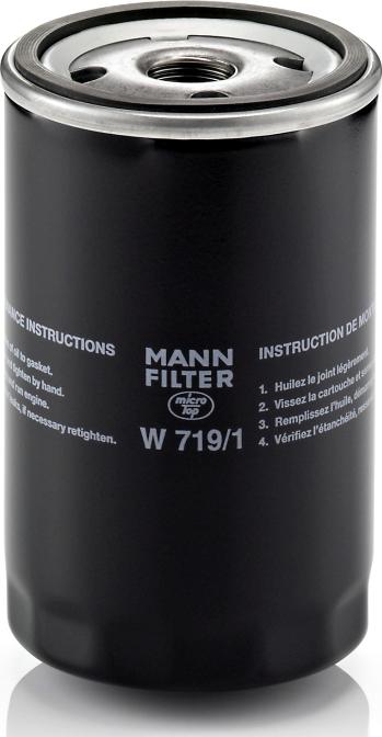 Mann-Filter W 719/1 - Масляний фільтр autocars.com.ua