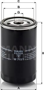 Mann-Filter W 719/1 - Масляний фiльтр autocars.com.ua