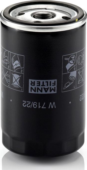 Mann-Filter W 719/22 - Масляний фільтр autocars.com.ua