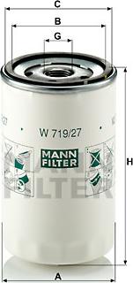 Mann-Filter W 719/27 - Масляный фильтр avtokuzovplus.com.ua