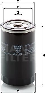 Mann-Filter W 719/4 - Масляный фильтр autodnr.net