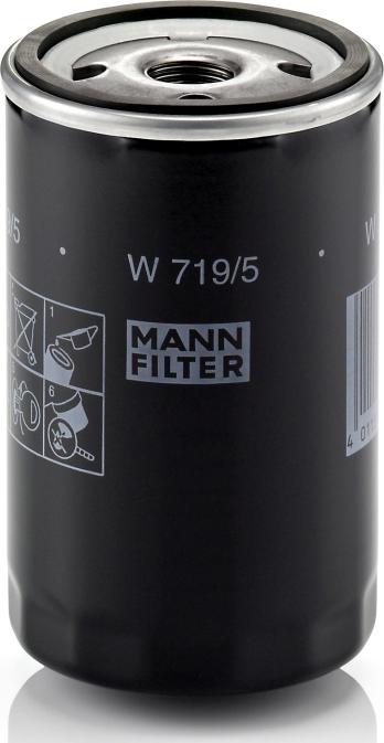 Mann-Filter W 719/5 - Масляний фільтр autocars.com.ua