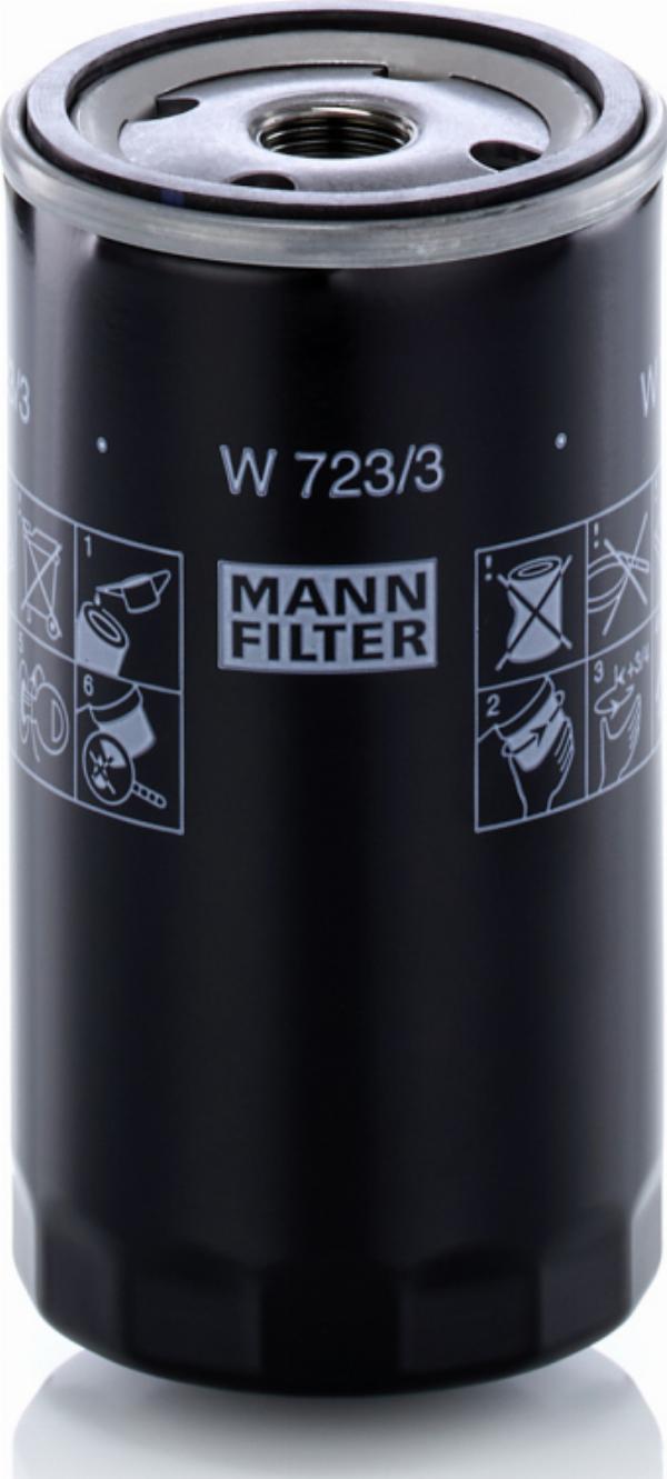 Mann-Filter W 723/3 - Масляний фільтр autocars.com.ua