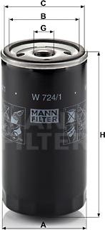 Mann-Filter W 724/1 - Масляный фильтр autodnr.net