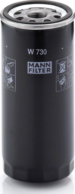 Mann-Filter W 730 - Масляний фільтр autocars.com.ua