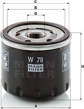 Mann-Filter W 79 - Масляный фильтр autodnr.net