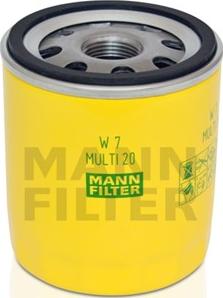 Mann-Filter W 7 MULTI 20 - Масляний фільтр autocars.com.ua
