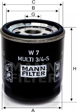 Mann-Filter W 7 MULTI 3/4-S - Масляный фильтр autodnr.net