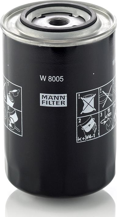 Mann-Filter W 8005 - Масляний фільтр autocars.com.ua