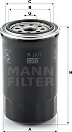 Mann-Filter W 8011 - Масляный фильтр avtokuzovplus.com.ua