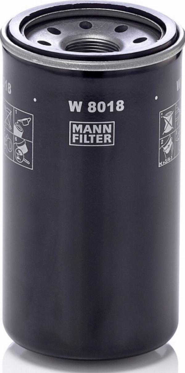 Mann-Filter W 8018 - Масляний фільтр autocars.com.ua