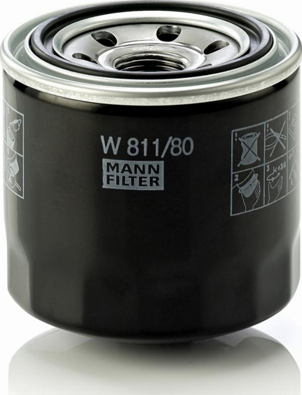 Mann-Filter W 811/80 - Масляний фільтр autocars.com.ua