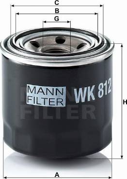Mann-Filter W 812 - Масляный фильтр avtokuzovplus.com.ua