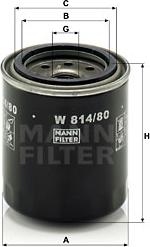 Mann-Filter W 814/80 - Масляный фильтр autodnr.net