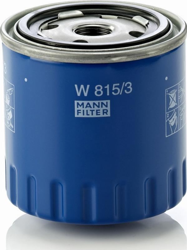 Mann-Filter W 815/3 - Масляний фільтр autocars.com.ua