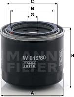 Mann-Filter W 815/80 - Масляний фільтр autocars.com.ua