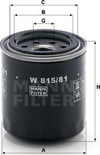 Mann-Filter W 815/81 - Масляный фильтр avtokuzovplus.com.ua
