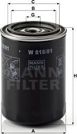 Mann-Filter W 818/81 - Фільтр масляний autocars.com.ua