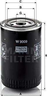 Mann-Filter W 9009 - Масляный фильтр autodnr.net