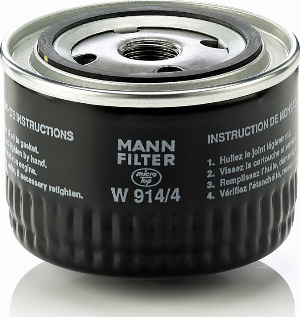 Mann-Filter W 914/4 - Масляний фільтр autocars.com.ua