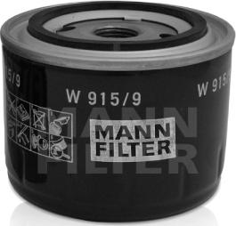 Mann-Filter W 915/9 - Масляний фільтр autocars.com.ua