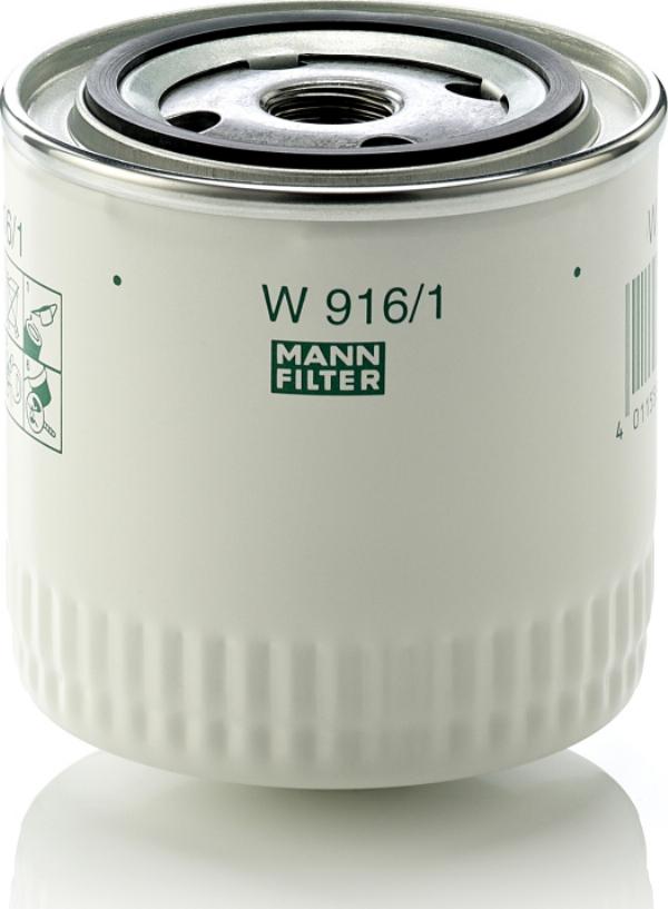 Mann-Filter W 916/1 - Масляний фільтр autocars.com.ua