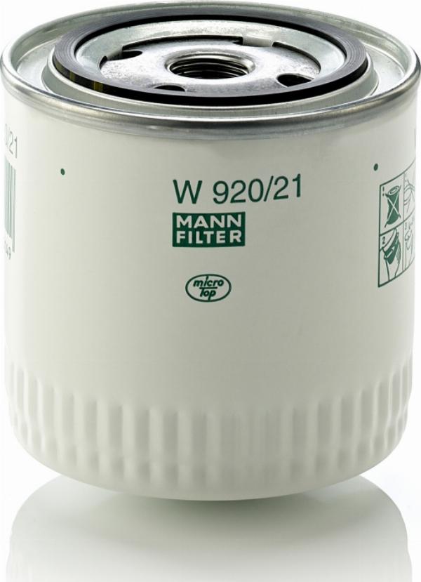 Mann-Filter W 920/21 - Масляний фільтр autocars.com.ua
