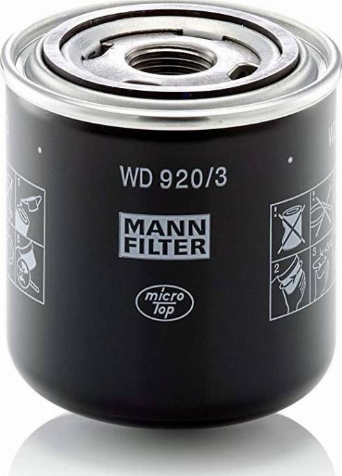 Mann-Filter W 920/3 - Масляный фильтр avtokuzovplus.com.ua