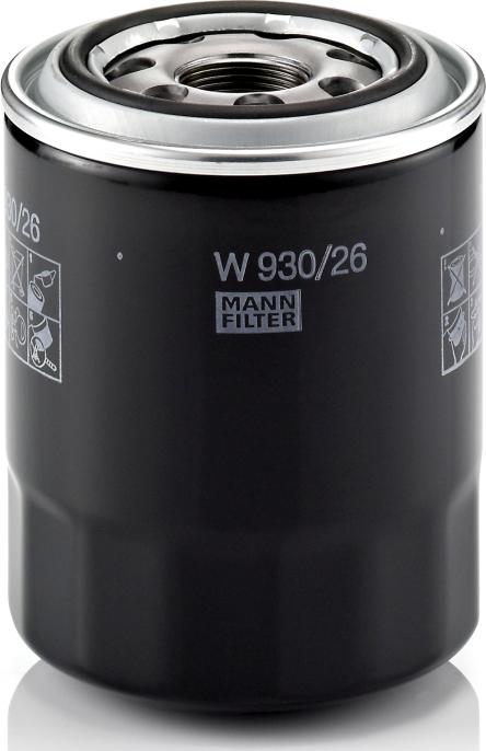 Mann-Filter W 930/26 - Масляний фільтр autocars.com.ua