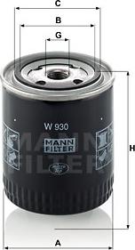 Mann-Filter W 930 - Масляный фильтр autodnr.net
