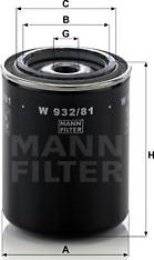 Mann-Filter W 932/81 - Масляний фільтр autocars.com.ua