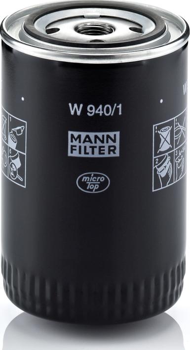 Mann-Filter W 940/1 - Масляний фільтр autocars.com.ua