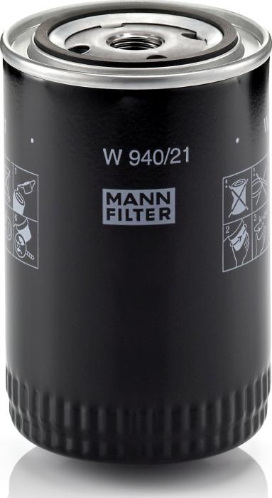 Mann-Filter W 940/21 - Масляний фільтр autocars.com.ua