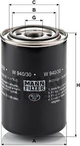 Mann-Filter W 940/30 - Масляний фільтр autocars.com.ua