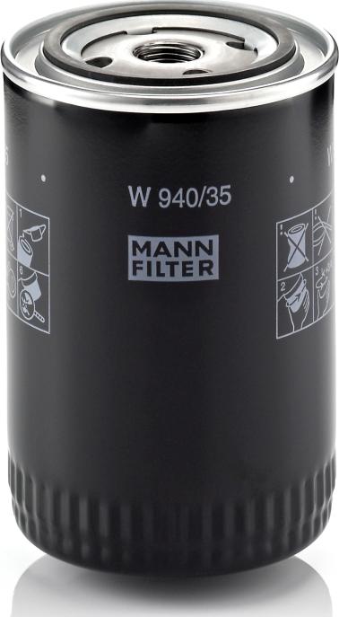 Mann-Filter W 940/35 - Масляний фільтр autocars.com.ua